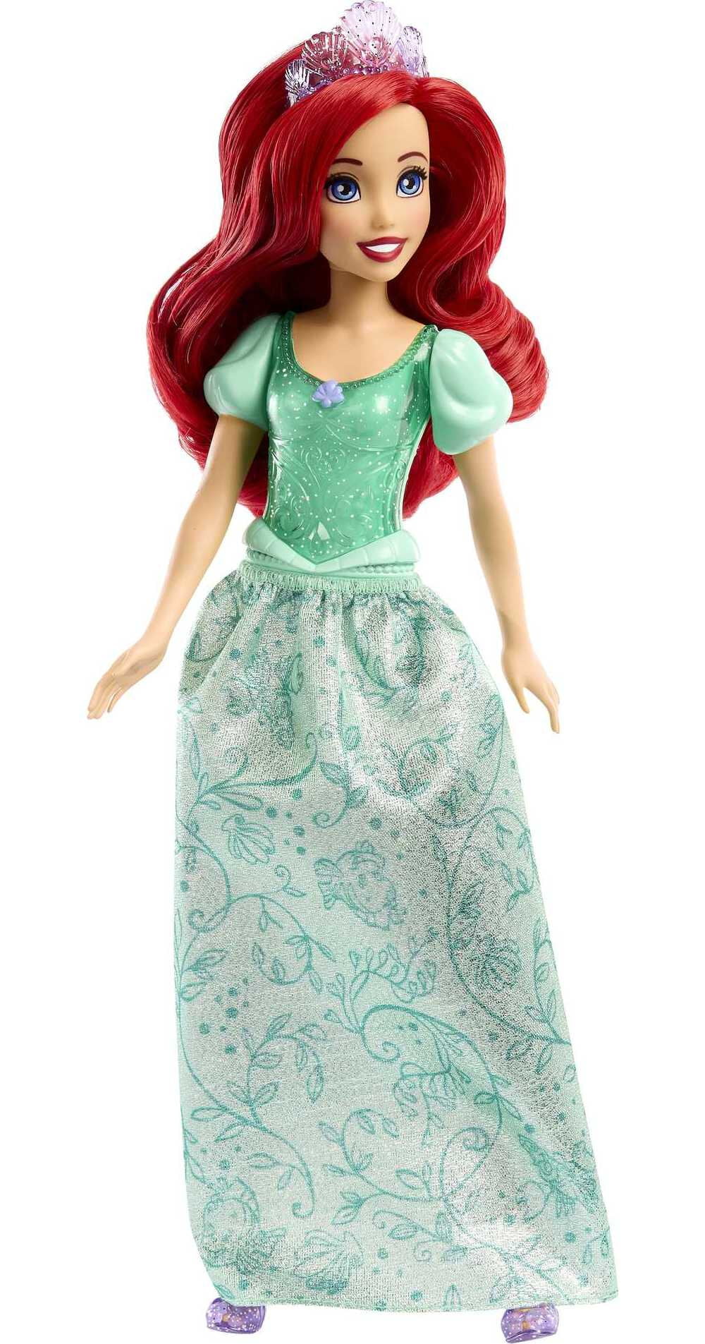 Disney Princess Ariel Fashion Doll with Red Hair, Blue Eyes & Tiara Accessory, Sparkling Look