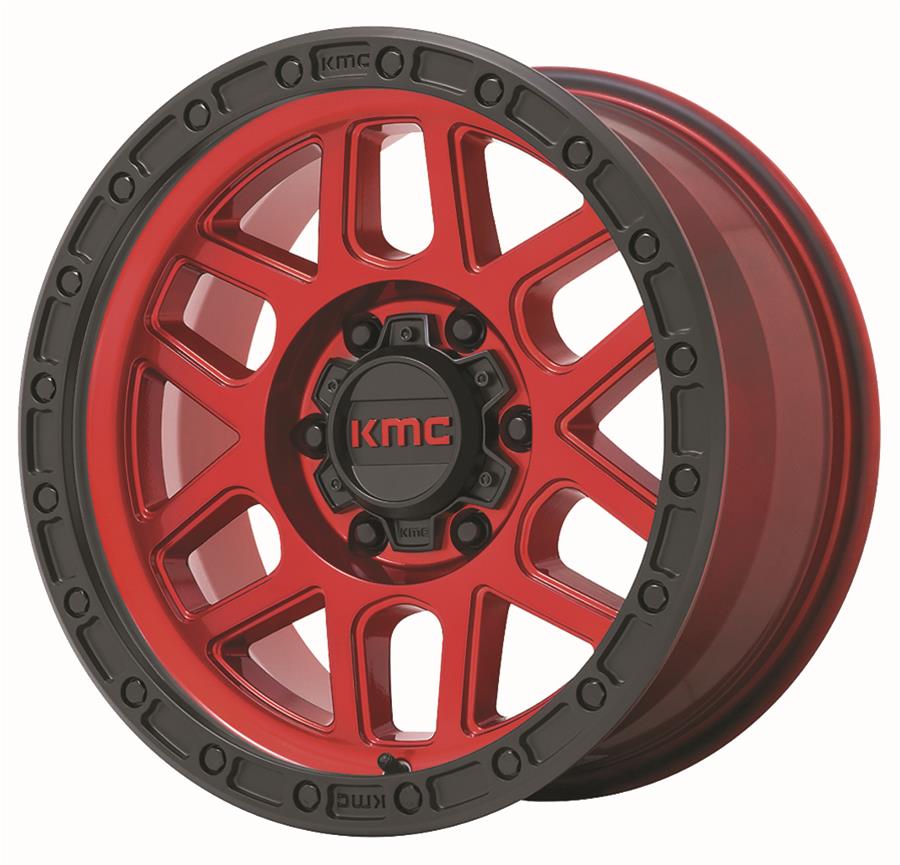 KMC KM54479050912N KMC KM544 Mesa Candy Red Wheels with Gloss Black Lip