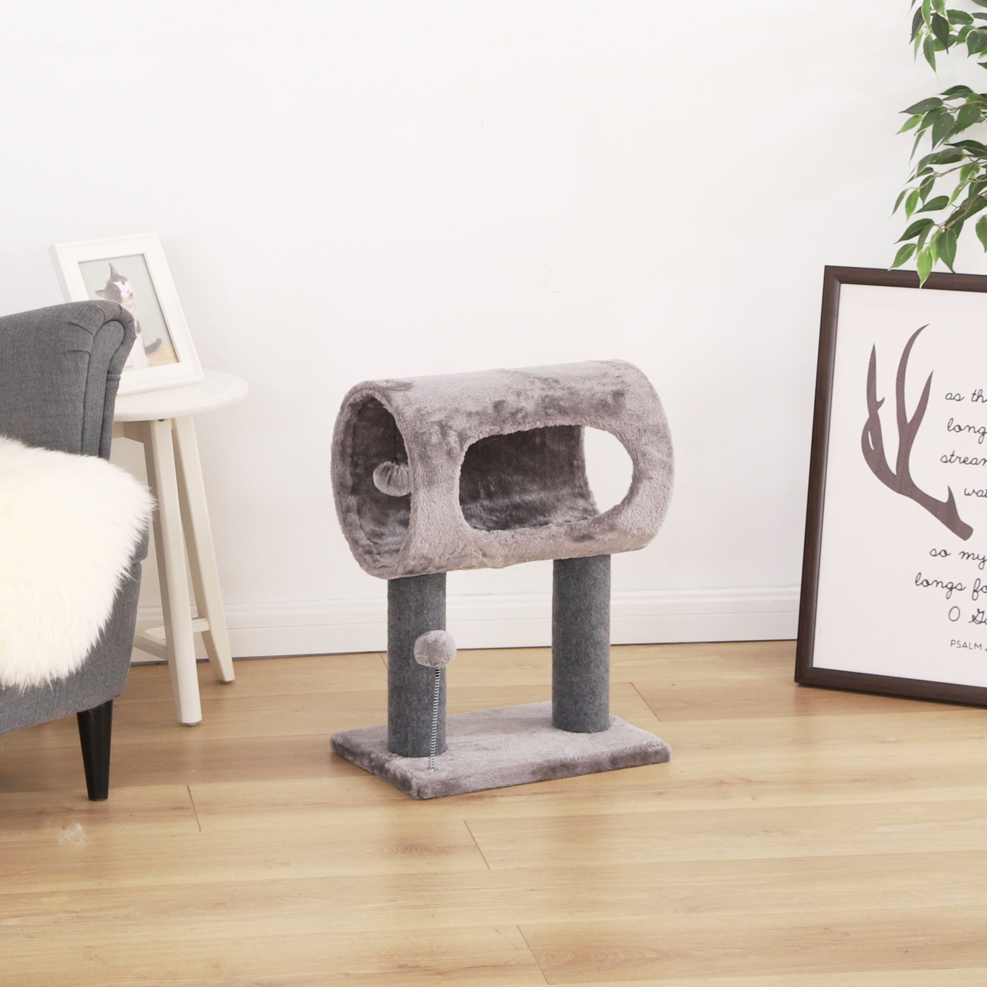 Cat Craft Tunnel Cat Bed， Gray