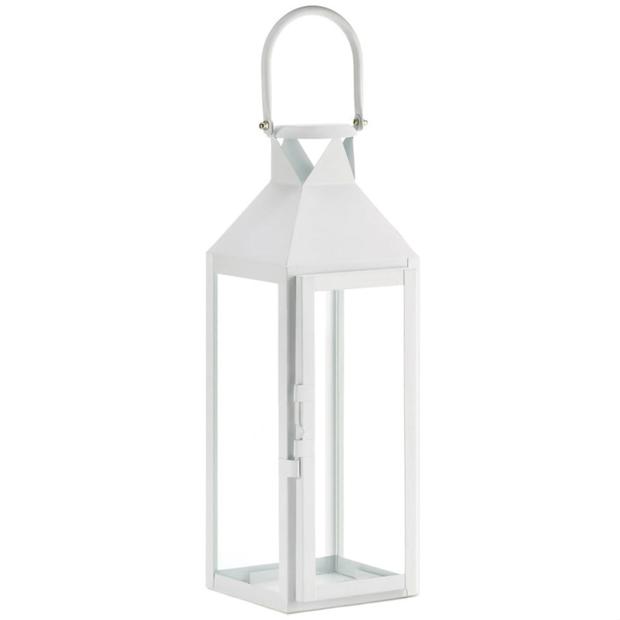 Home Locomotion White Manhattan Candle Lantern