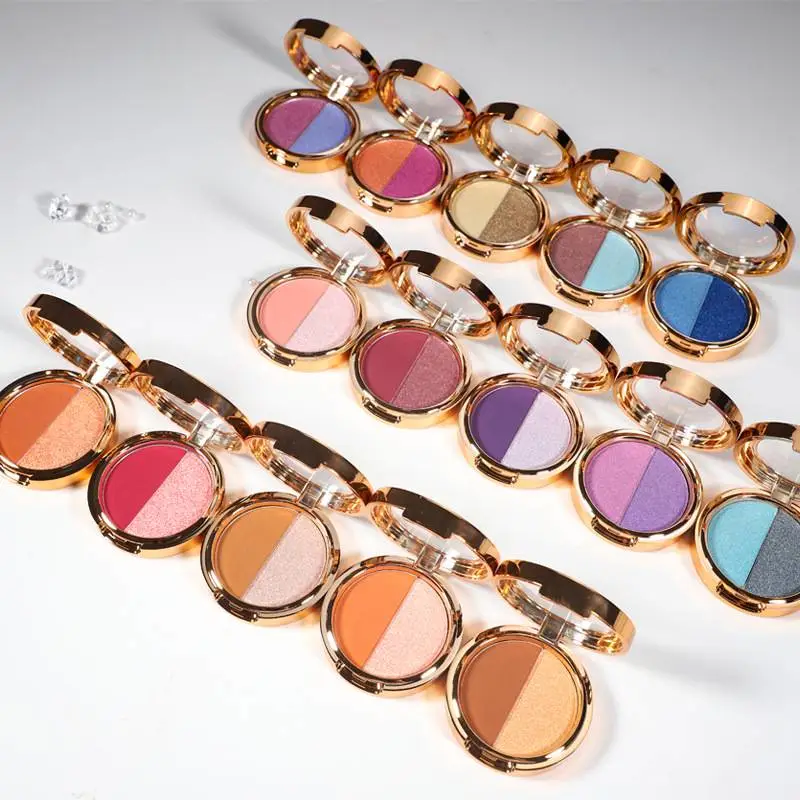 15 Shades Dual Color Matte Shimmer EyeShadow Makeup Pallete Private Label
