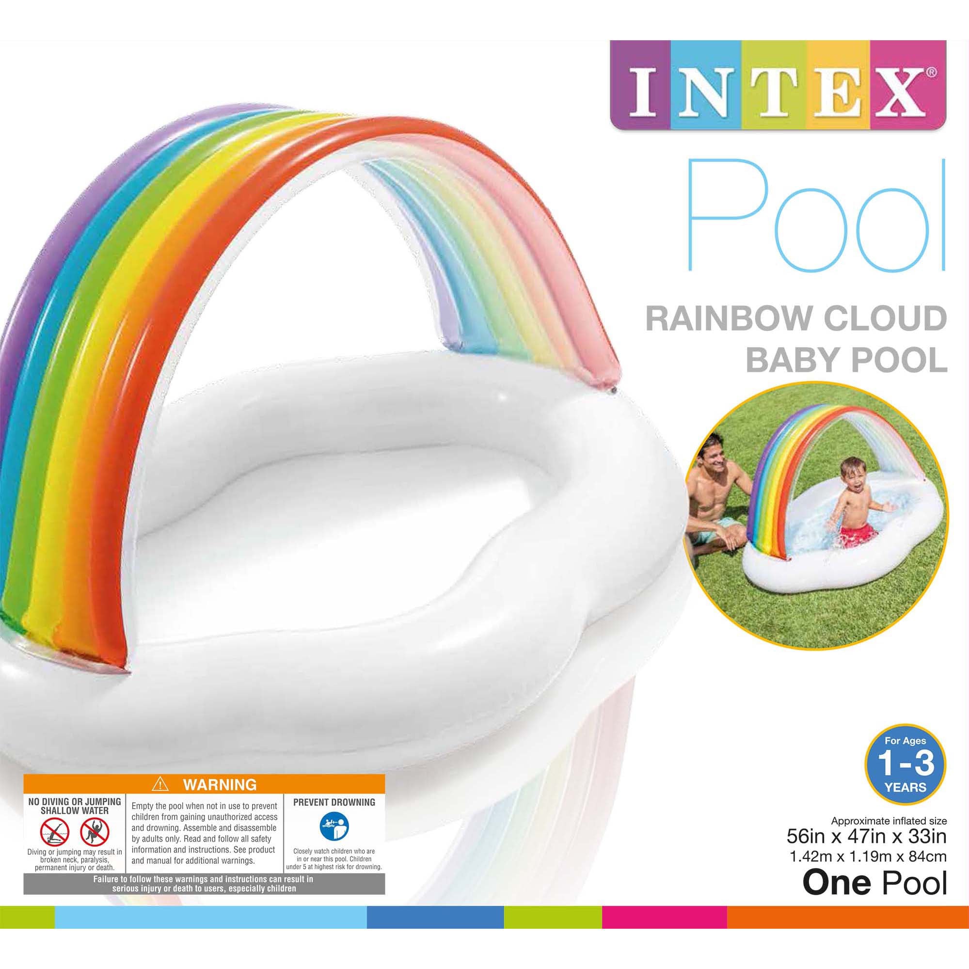 Intex 57141EP Inflatable and Kiddie Round Pools Outdoor Baby Pool for Ages 1-3 Years Old