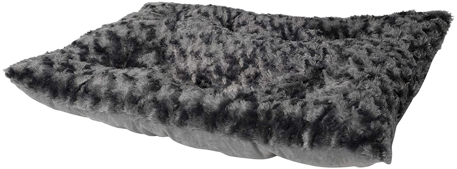 Confote Deluxe Plush Pet Beds Dog Crate Mattress for Large Medium Small Dogs， Machine Wash and Dryer Friendly， Gray XL