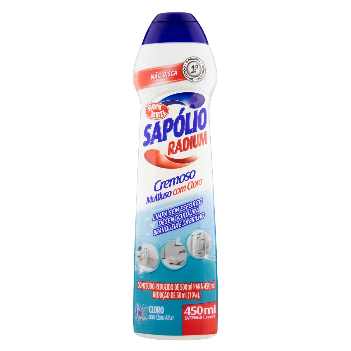 Limpador Multiuso Bombril, Sapolio, Cloro Ativo 450ml