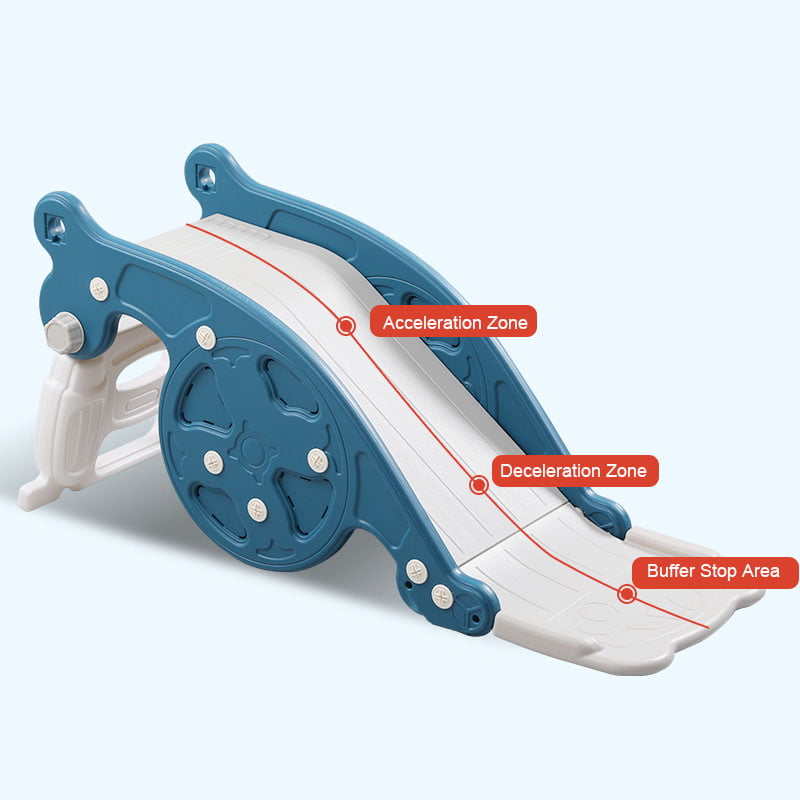 3-in-1Toddler Slide Rocking Toy， Slide for Kids with Foldable Basketball Hoop and Foldable Climber Playground Slide for Both Indoors Outdoor Use (Pink)