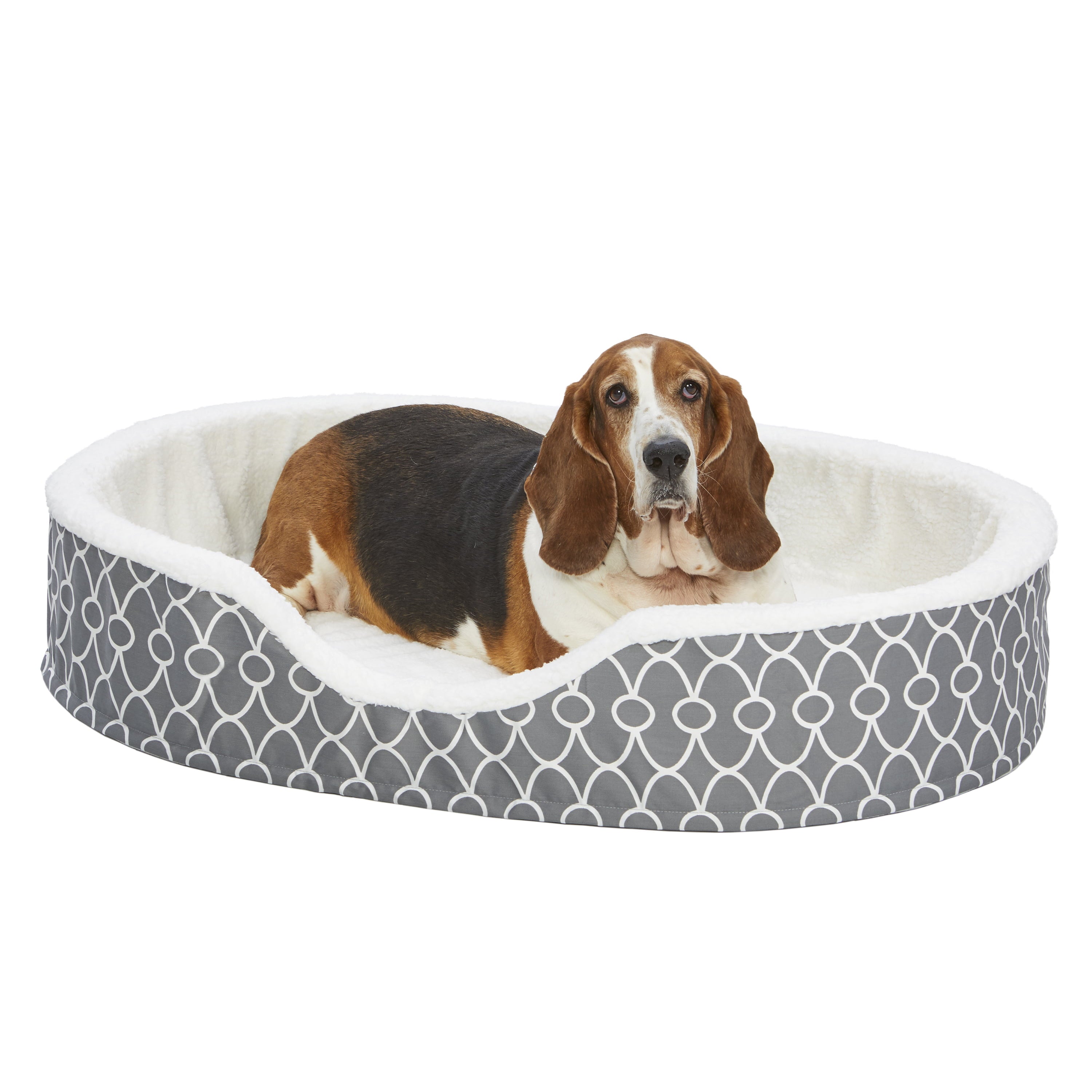 MIDWEST QT GRAY TFLN NEST PET BED 48IN