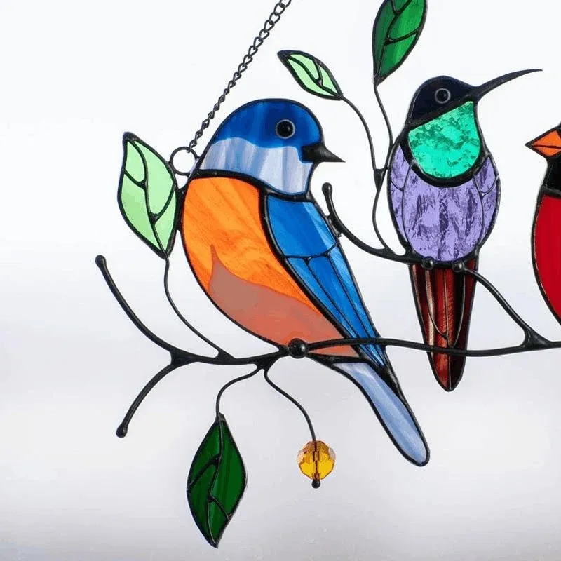 🔥 BIG SALE - 48% OFF🔥The Best Gift-Birds Stained  Window  Panel