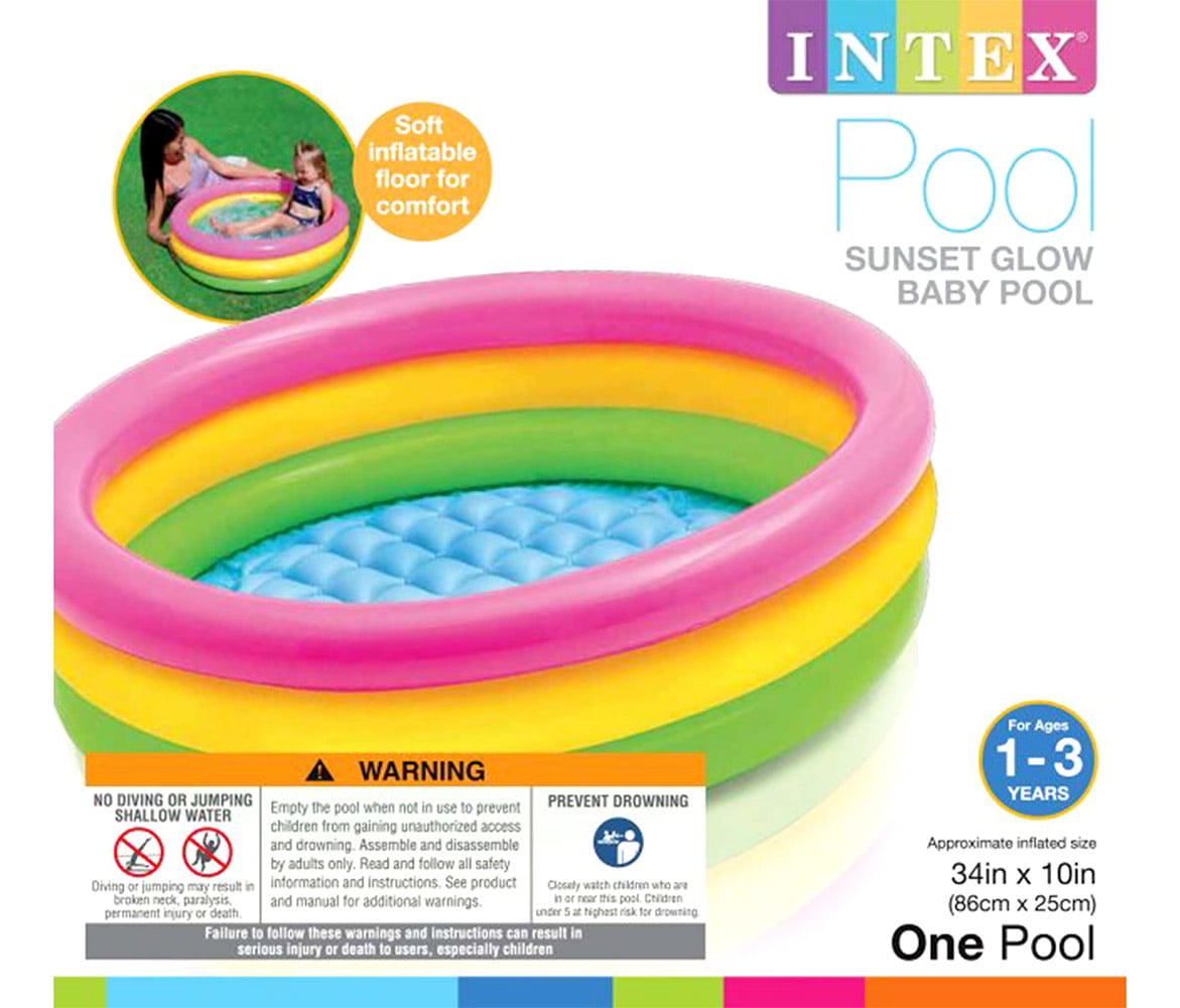 Outdoor Inflatables Intex Sunset Glow Inflatable Baby Pool