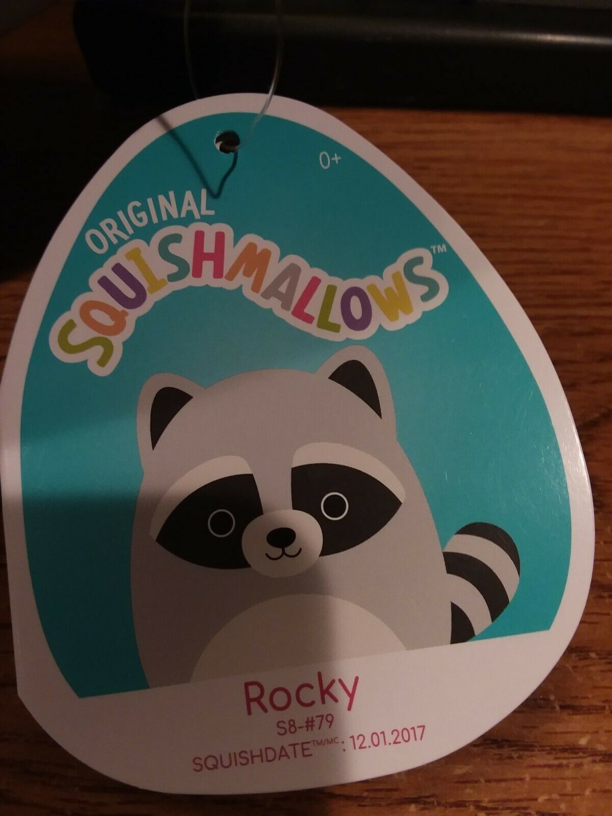 Squishmallow Rocky the Raccoon 8 inch  Kellytoy stuffed animal plush toy