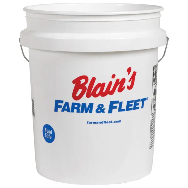 Blain's Farm and Fleet White Plastic Pail