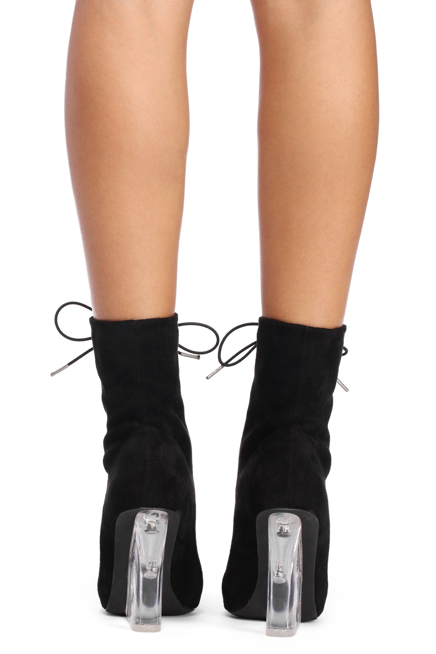 Walk In Lace Wedge Booties