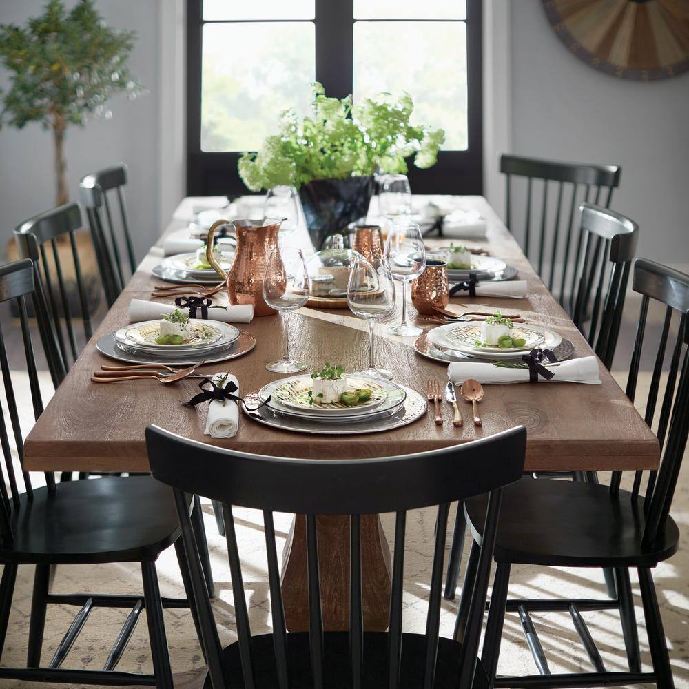 Old Dutch 13 in. Stainless Steel Hammered Charger Plates (Set of 6) OS966