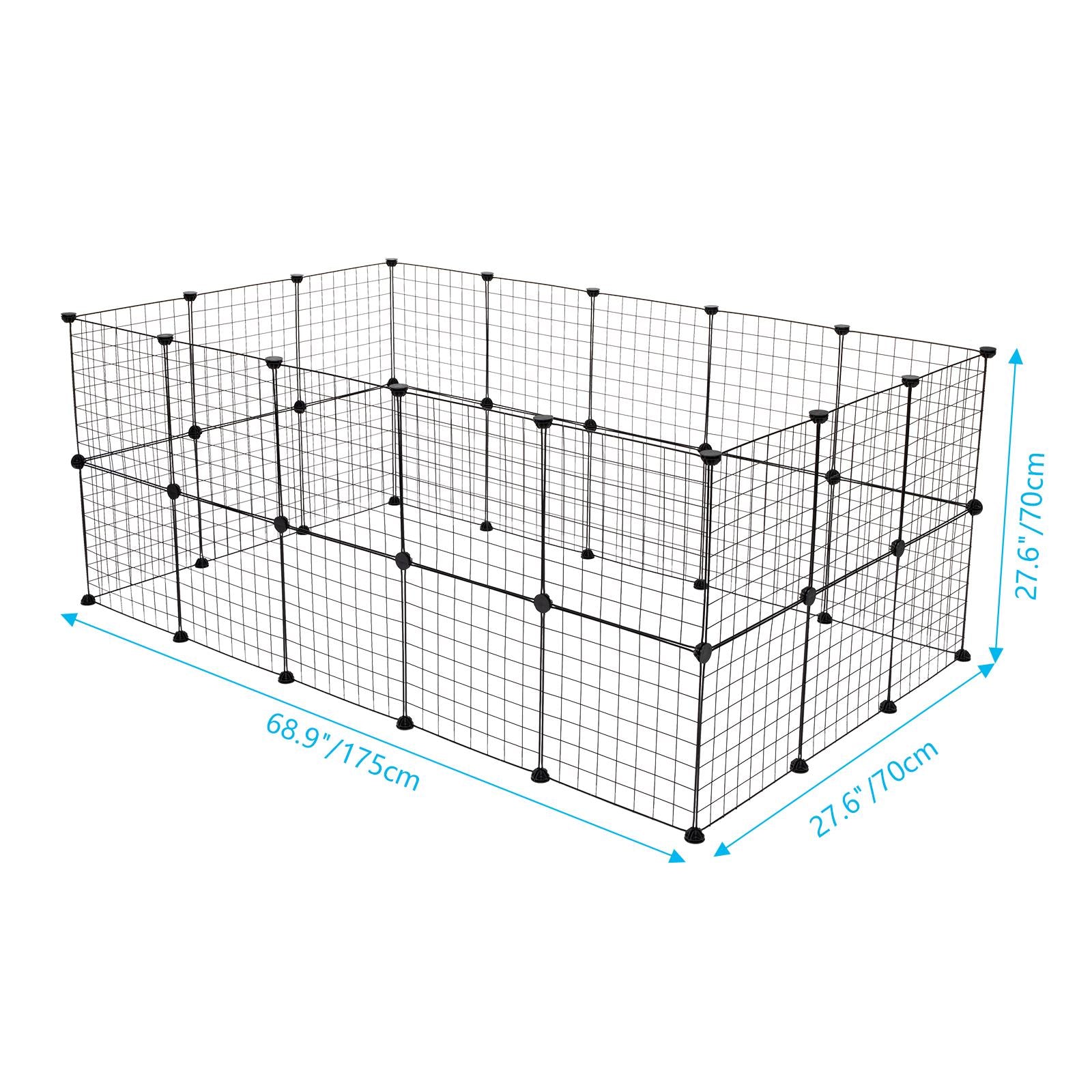 Ktaxon Pet Playpen， 32-Pannel Dog Puppy Cat Pen， Small Animal Cage Indoor Portable Metal Wire