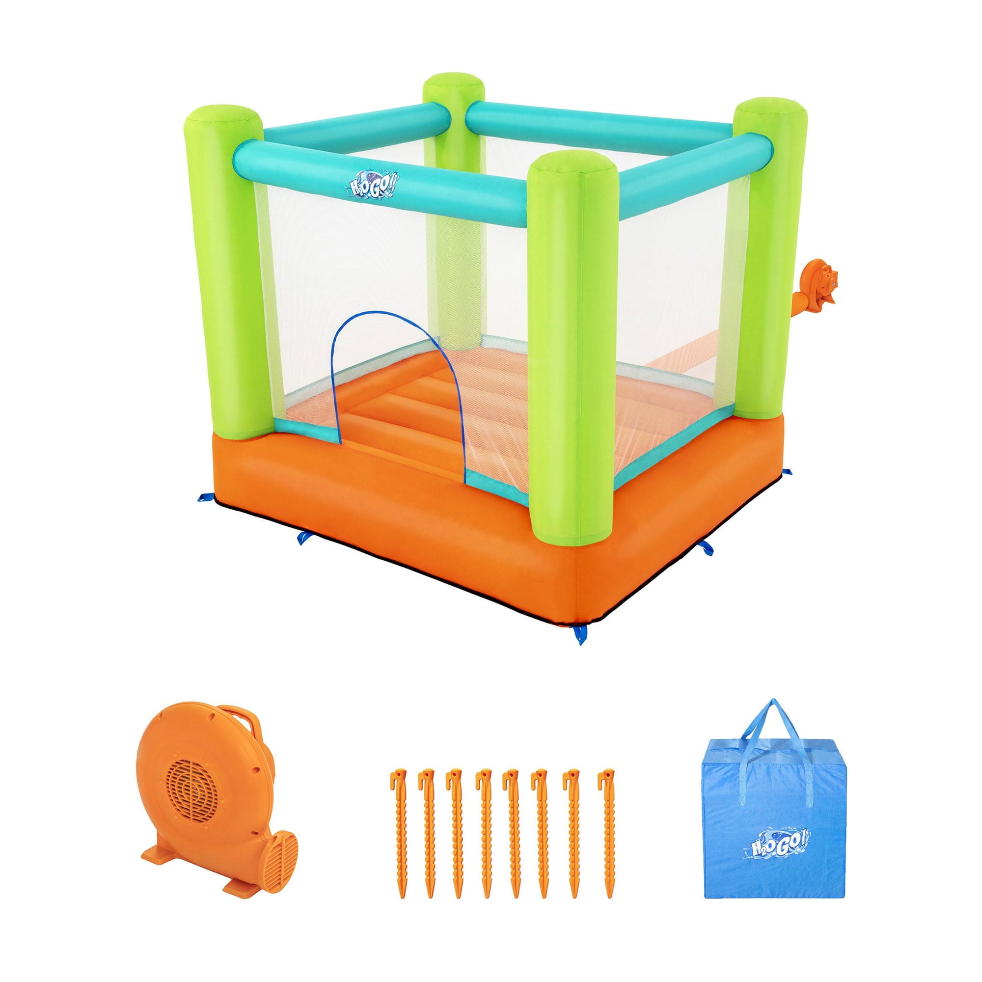 Bestway Jump And Soar Outdoor Indoor Inflatable Bounce House with Air Pump