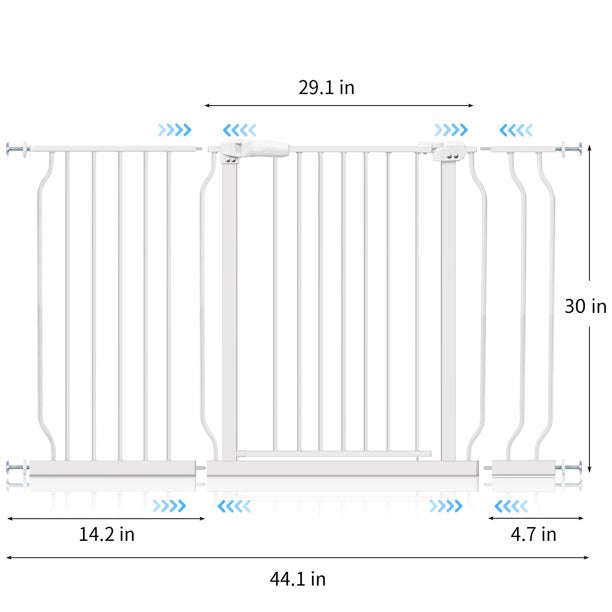 4.7inch Extensions for Extra Wide and Tall Baby Gate with Auto-Close and Hold-Open Features， Easy Walk Thru Indoor Safety Gate Extension Kit， Pet Gates Extension，Dog Gates Extension