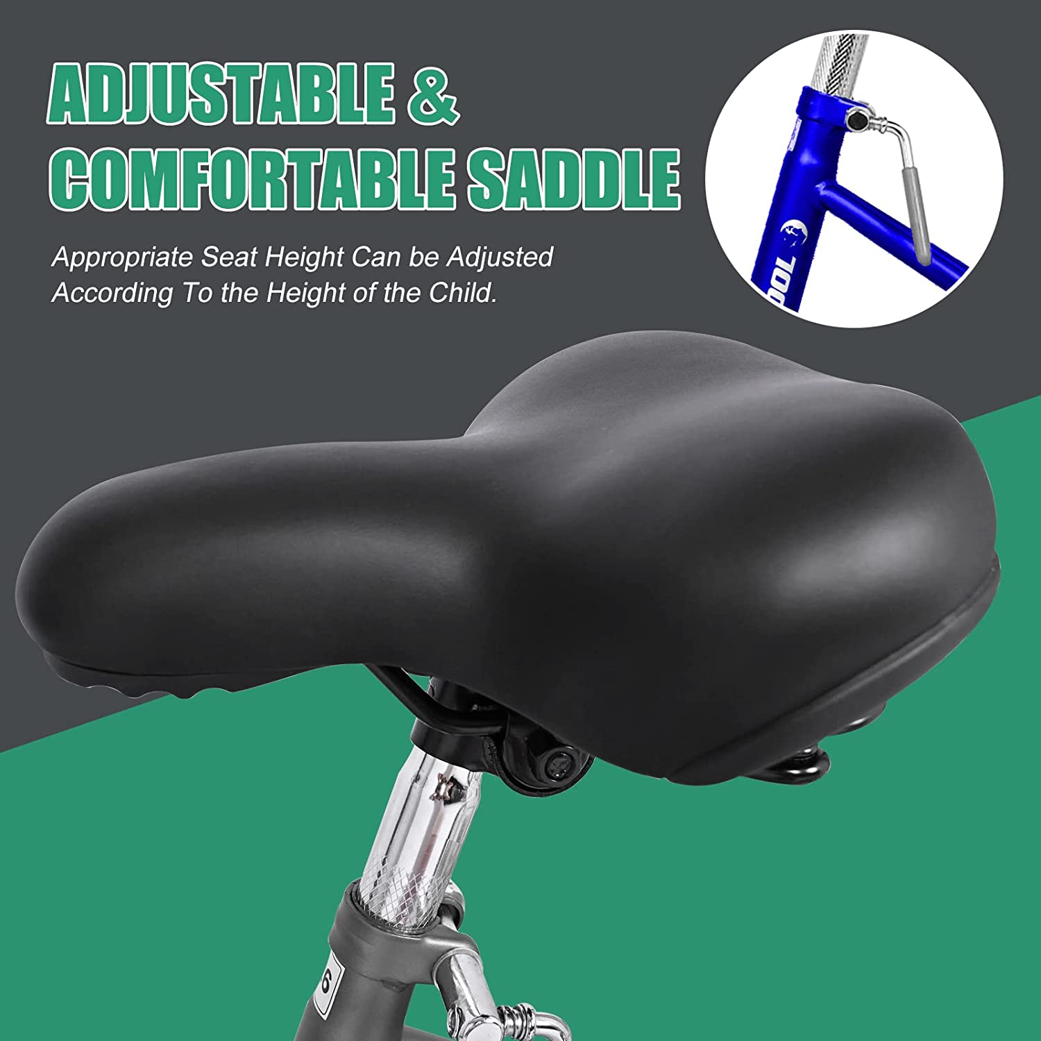 Lilypelle 16 inch Tricycle for Beginner Riders，Kids Tricycle 16