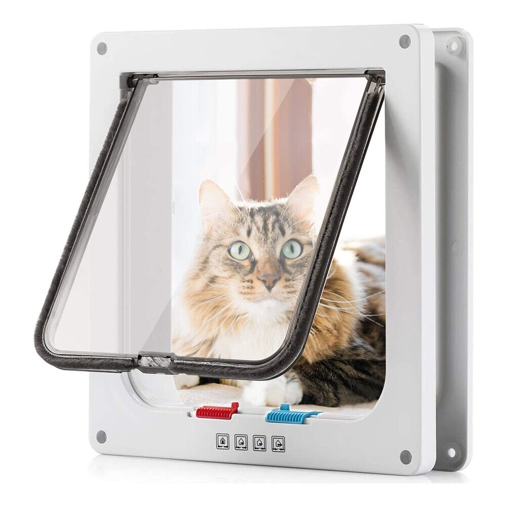Medium Cat Flap Door with 4 Way Lock 8.26