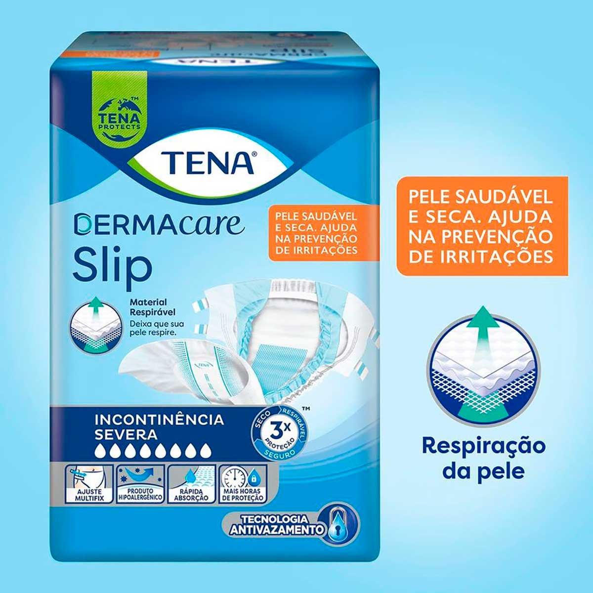 Fralda Geriatrica M Tena Slip Dermacare 8 Unidades
