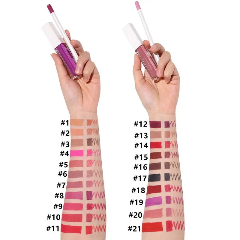 Private Label Waterproof Long Lasting Matte Liquid Lipstick with Lip Liner Kit