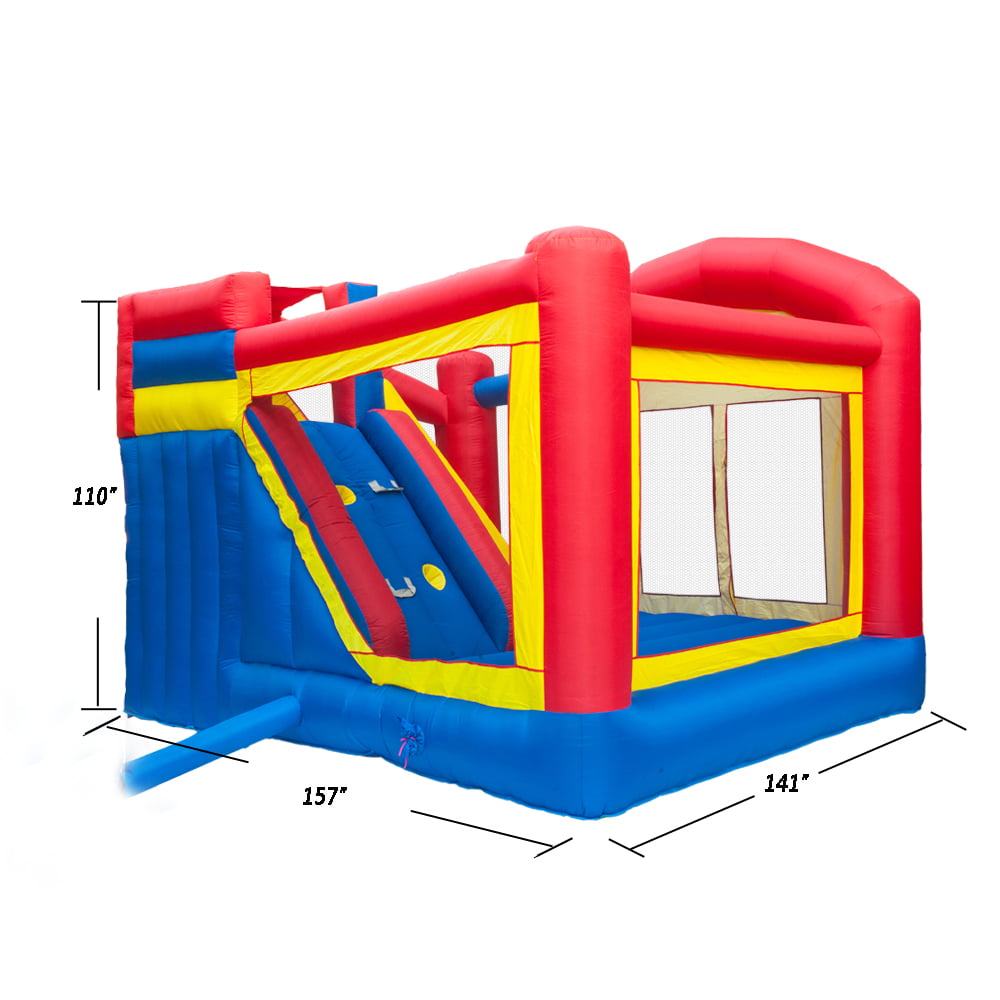 Ktaxon Inflatable Bounce House Castle Jumper Moonwalk Bouncer with 680W Air Blower
