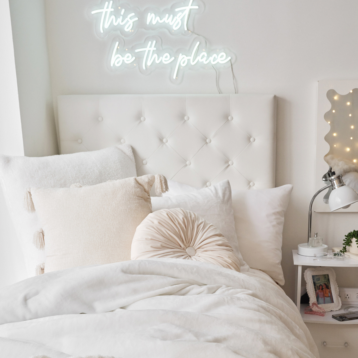 Dormify Mackenzie Knit Tassel Square Pillow