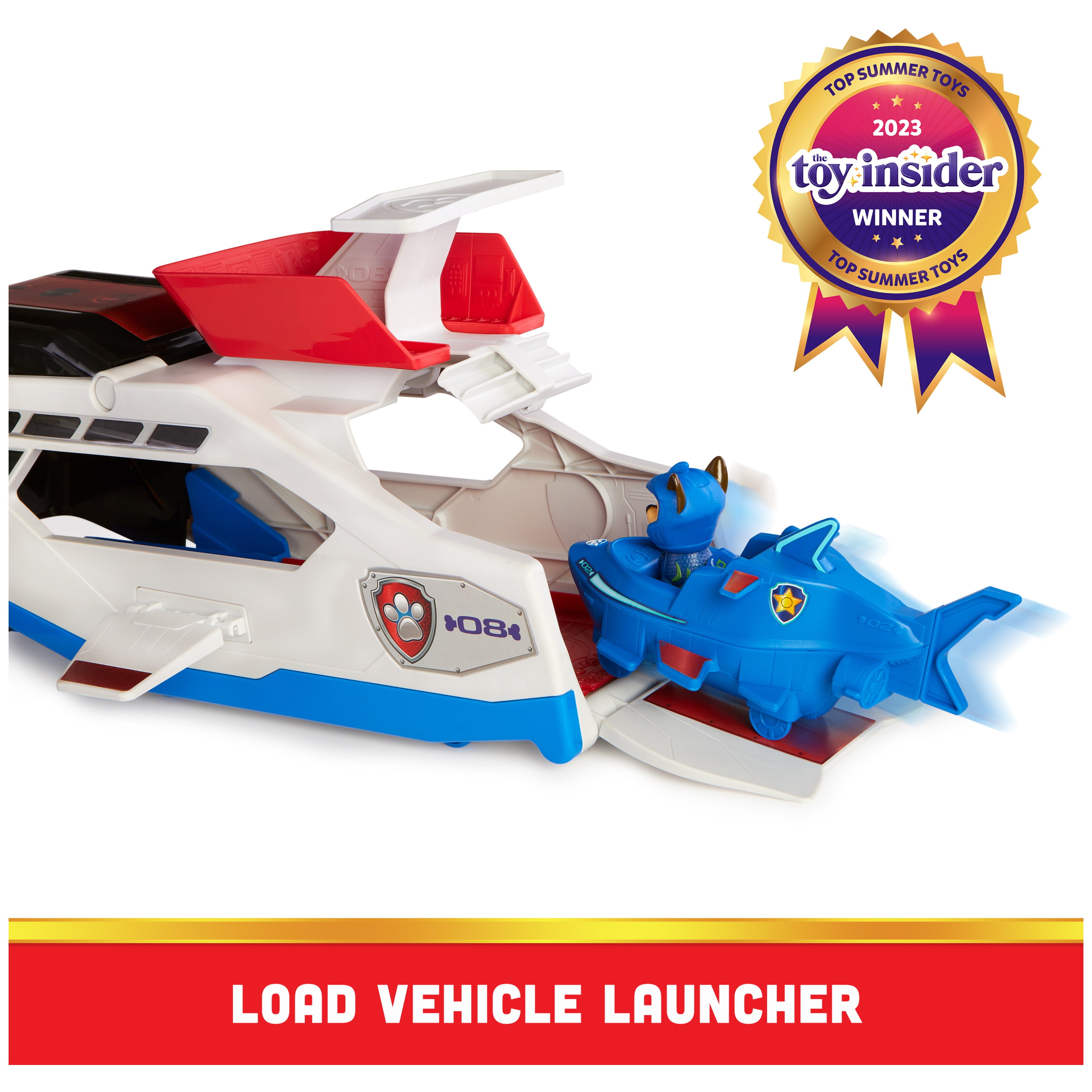 PAW Patrol Aqua Pups Whale Patroller Team Vehicle with Chase Figure and Vehicle Launcher