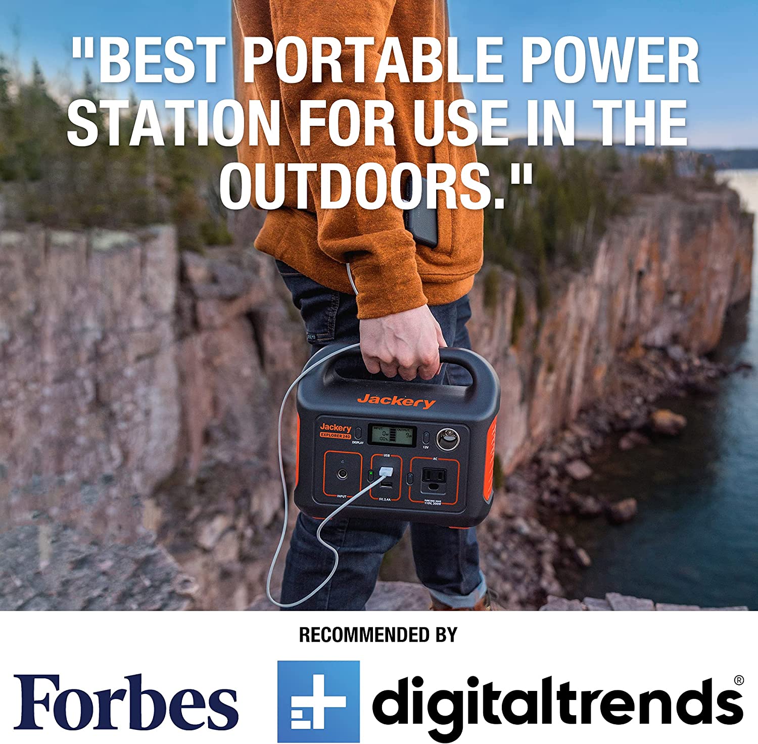 Jackery Portable Power Station Explorer 240， 240Wh Backup Lithium Battery， Solar Generator