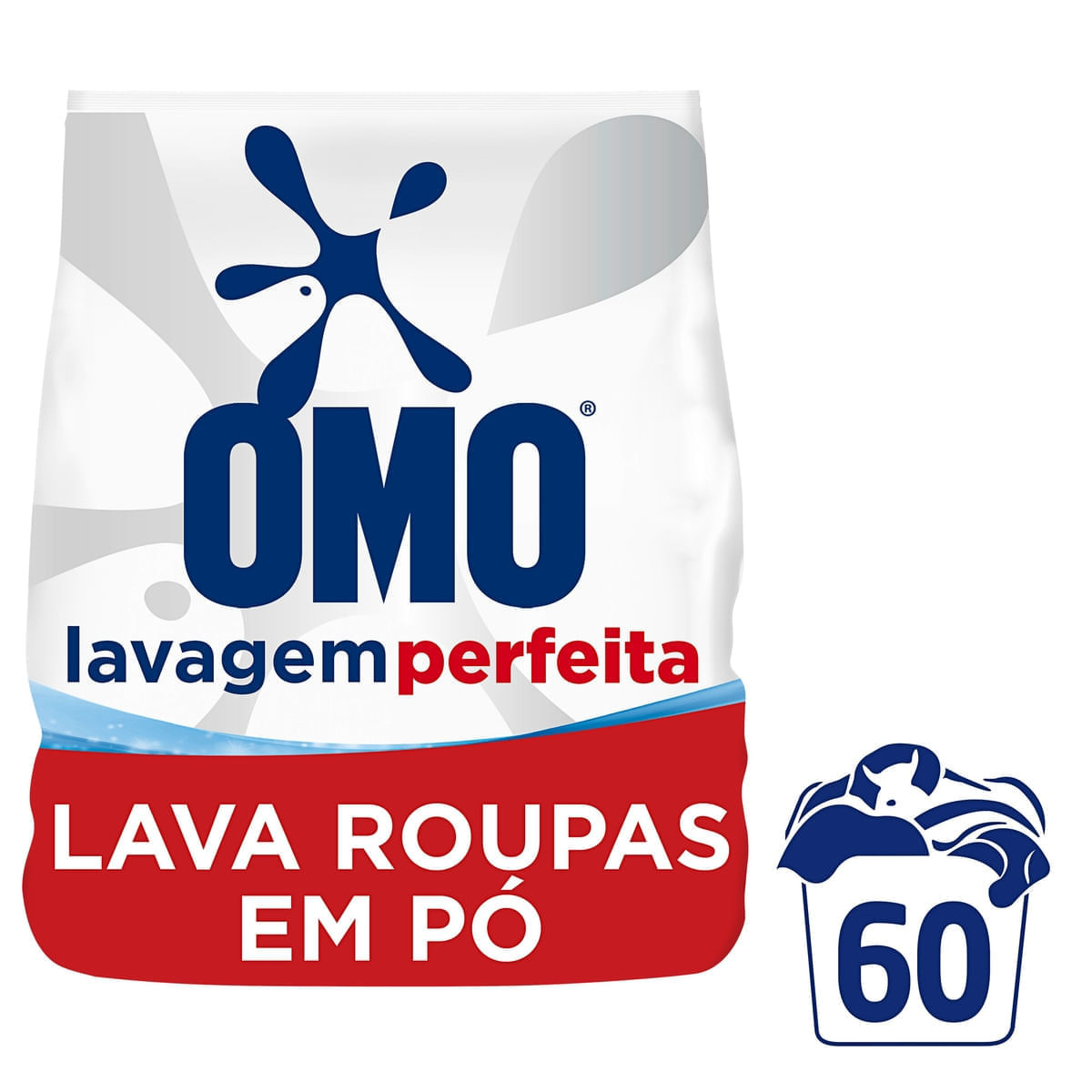 Lava Roupas em Po Omo Lavagem Perfeita Pacote Tamanho Familia 4Kg