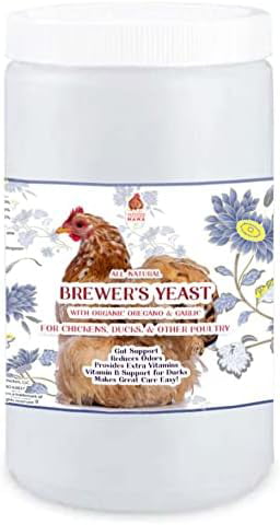 Probiotic Brewer's Yeast For Backyard Chickens and Ducks With Echinacea， Garlic， and Oregano - Chicken Coop Supplies Feed Duckling Vitamins Pellets