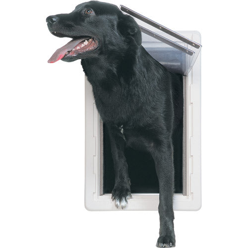 Ideal Pet Ruff Weather Dog Door， White， X-Large， 21.62