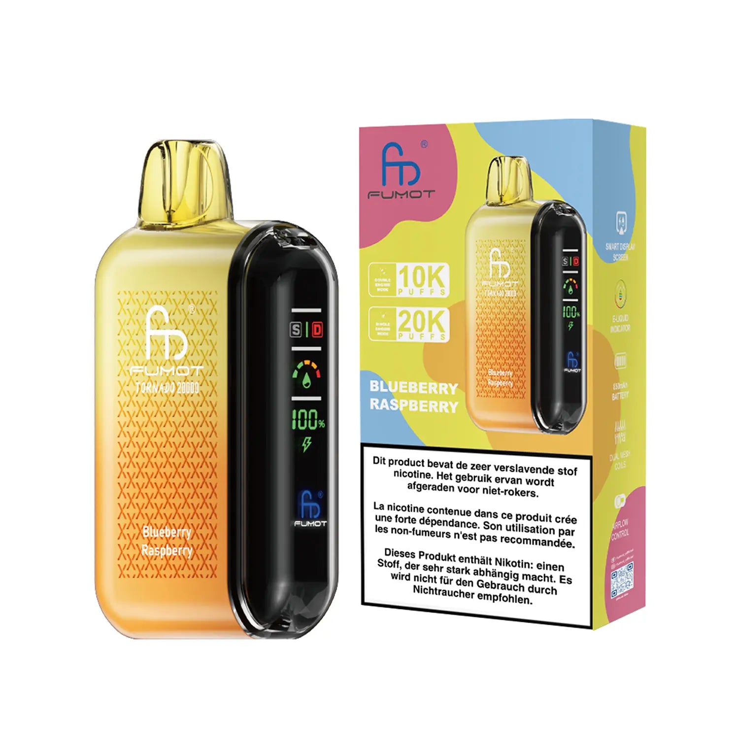 Fumot Tornado Vape 20000 - Blueberry Raspberry
