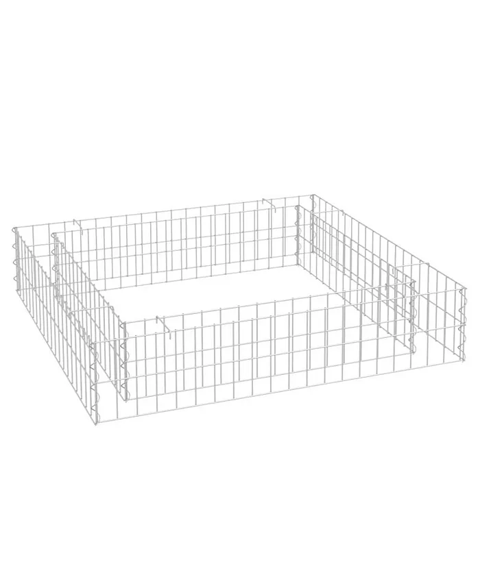 vidaXL Gabion Raised Bed Galvanized Steel 39.4