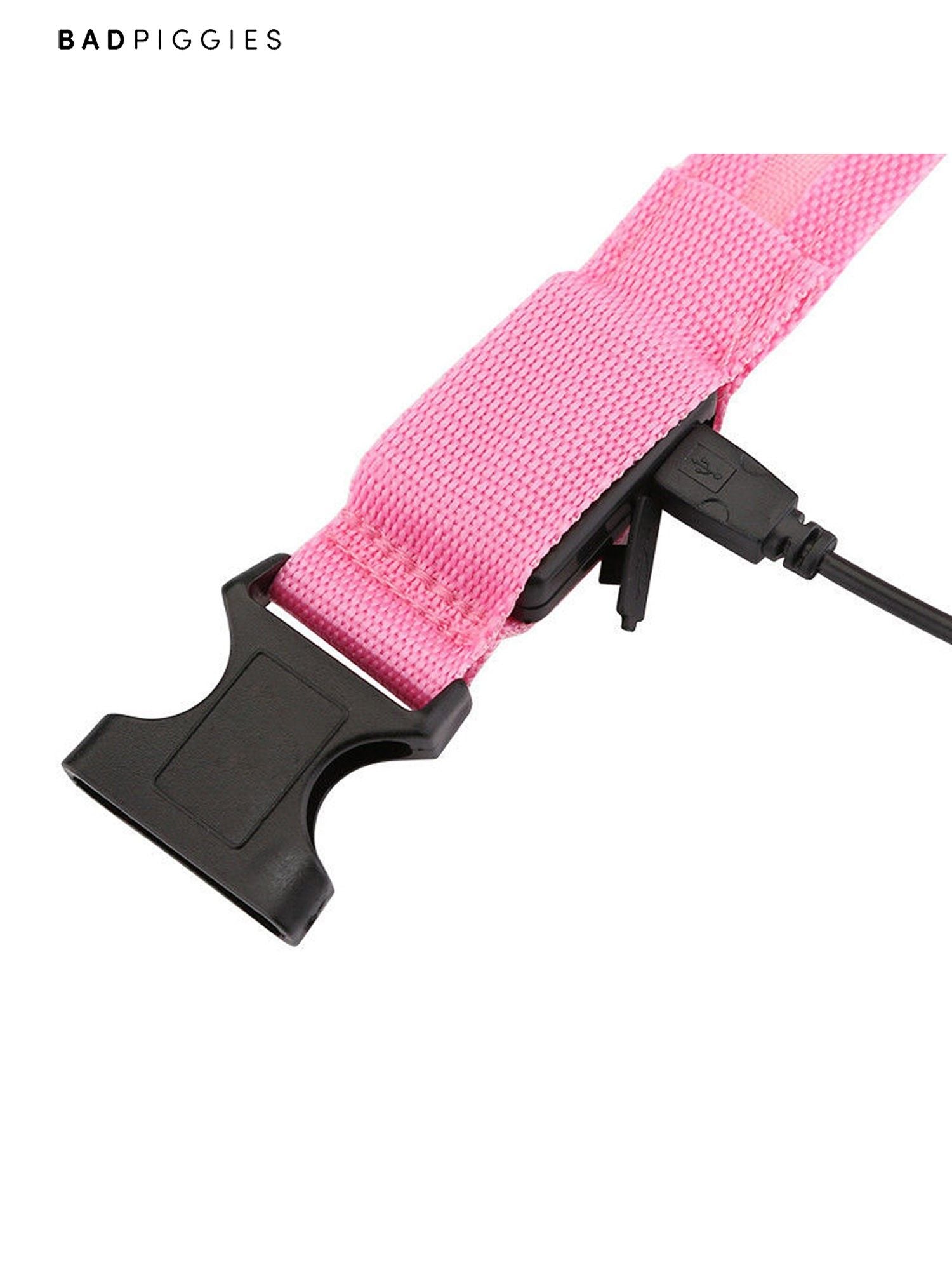 BadPiggies LED Dog Collar Pet Collar Rechargeable USB Reflective Adjustable Safety Flashing Luminous Leashes Light Up Night For Small Medium Large Dogs