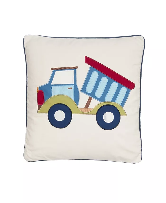 Levtex Trucks Applique Decorative Pillow， 18