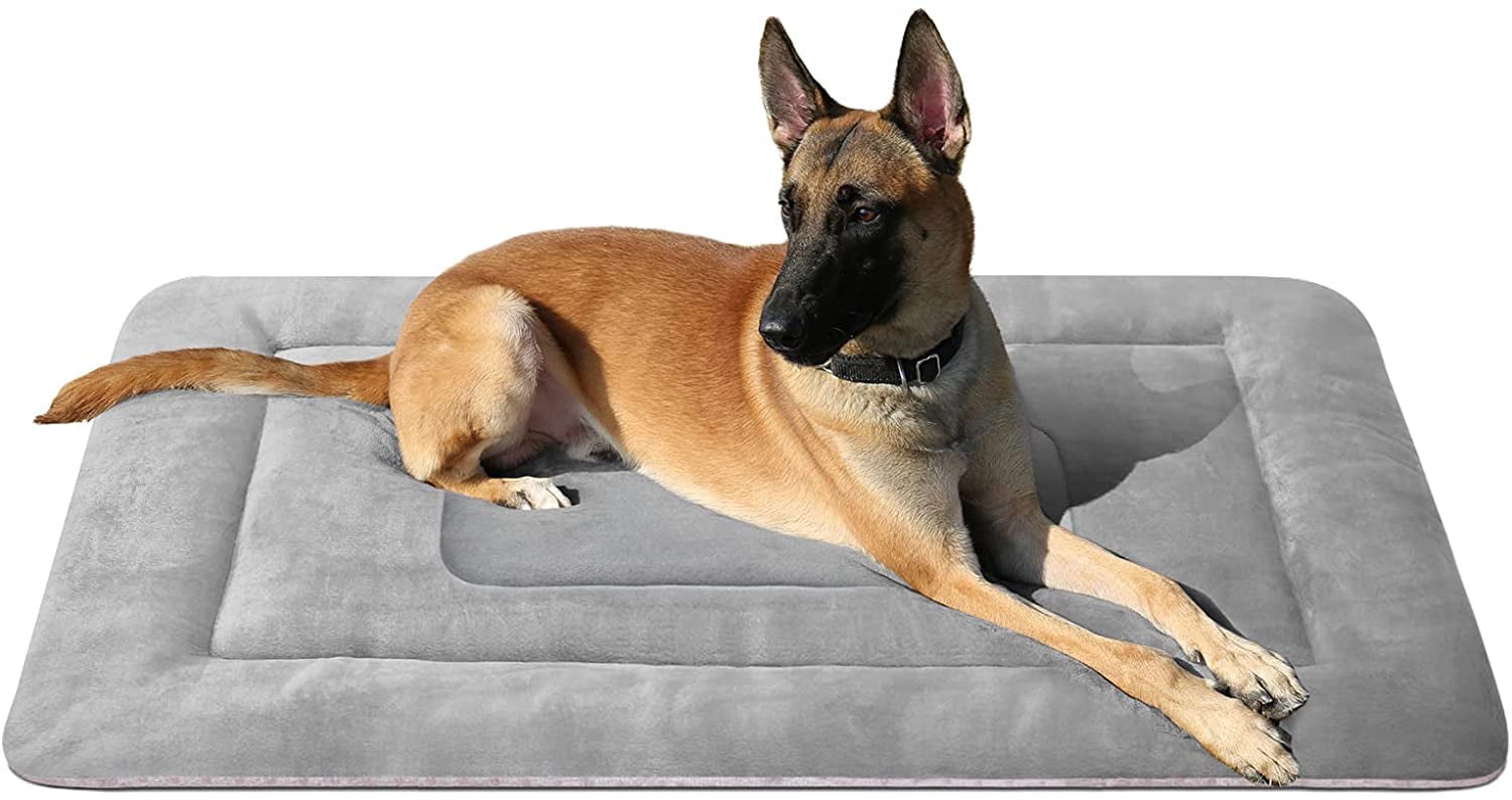 PROCIPE Pet Bed Washable Dog Crate Mat Anti-Slip Kennel Pads 42 inch Grey