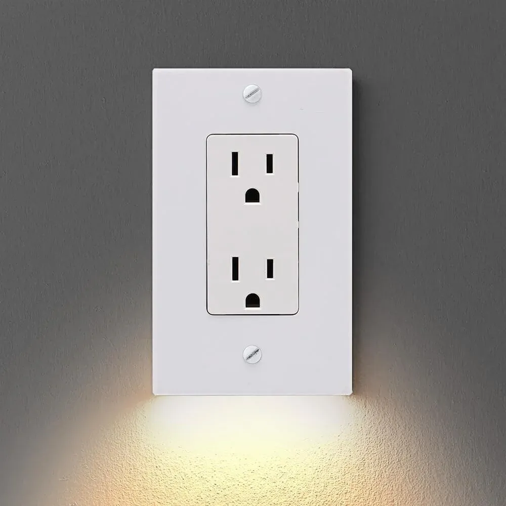 🔥 BIG SALE - 48% OFF🔥Outlet Wall Plate With Night Lights-No Batt