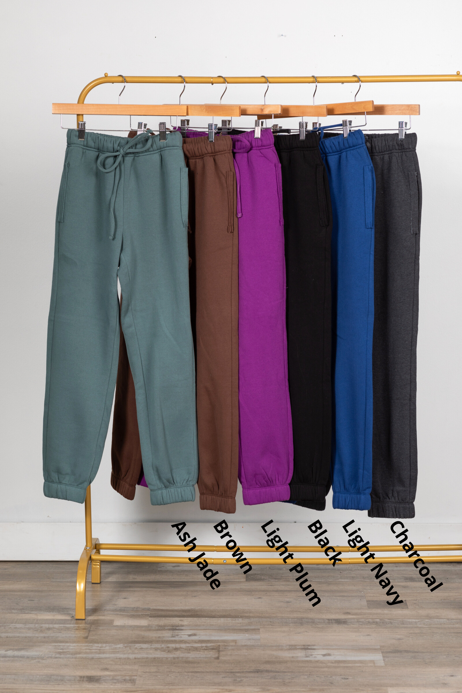 Fleece Drawstring Joggers With Pocket