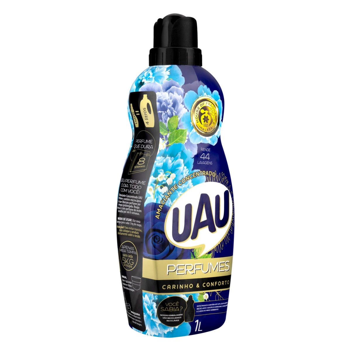 Amaciante de Roupa Concentrado Carinho & Conforto Uau Perfumes 1L