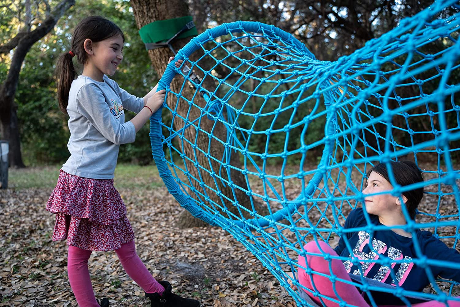 bintiva Outdoor Playground Rope Tunnel - Suspension Crawl Bridge for Children of all Ages