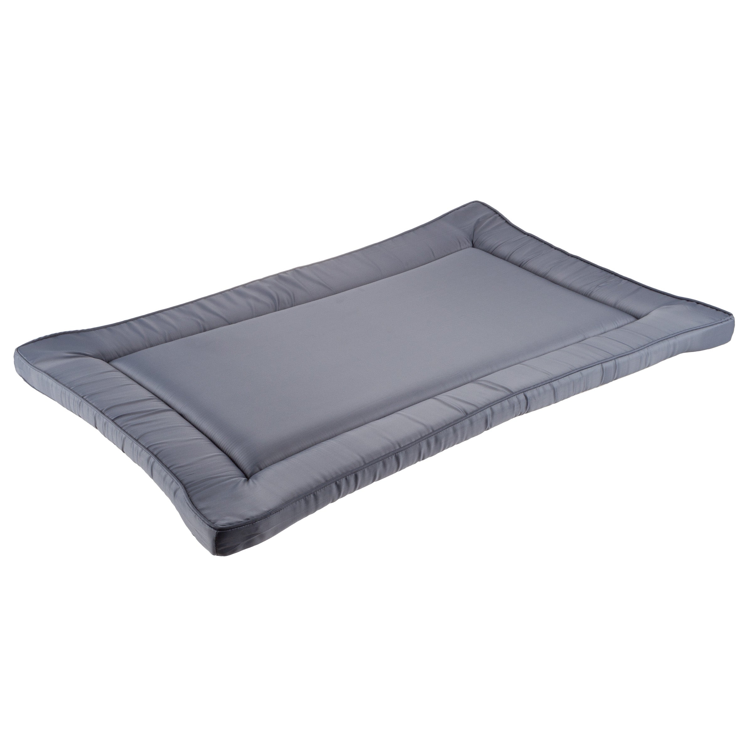 Waterproof Dog Bed - 34x21 Large Dog Bed with Raised Edge - Easy-To-Clean Multi-Purpose Crate Mat for Home and Car Travel by PETMAKER (Gray)