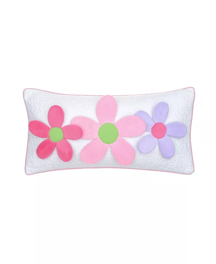 Levtex Merrill Girl 3D Flowers Decorative Pillow， 12