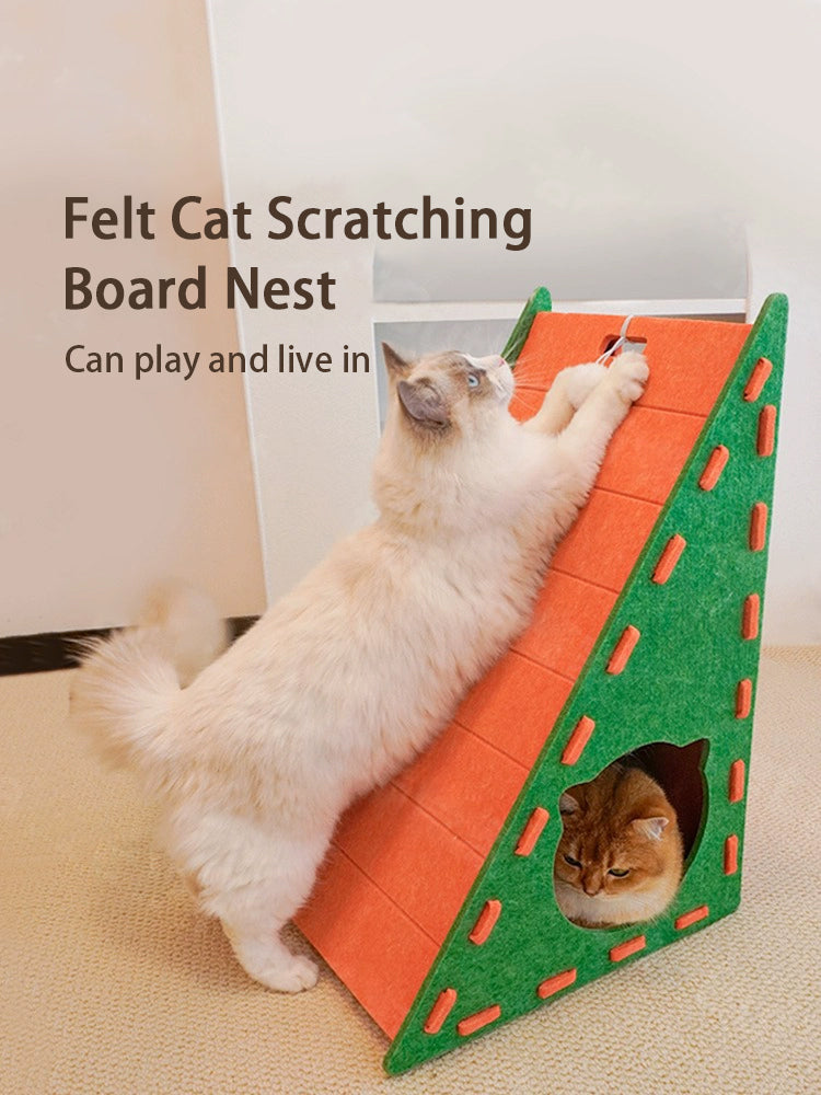 Felt Climb Scratcher | Vertical Cat Tower – No-Mess Claw Care