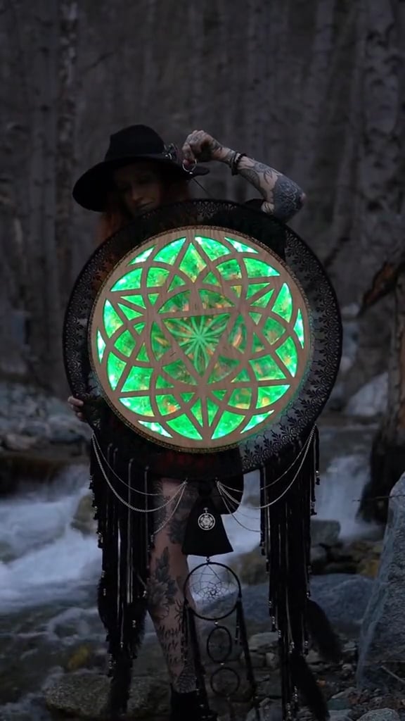 💝Clearance sale + free shipping-Mandala art dreamcatcher with light🪶