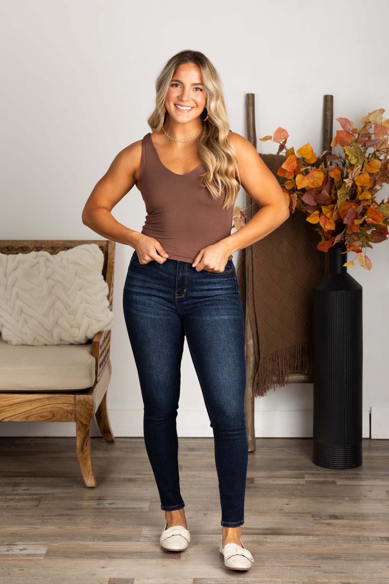 Double Layered V-Neck Tank