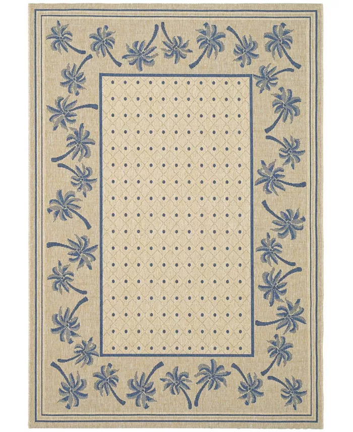 Safavieh Courtyard Ivory and Blue 6'7