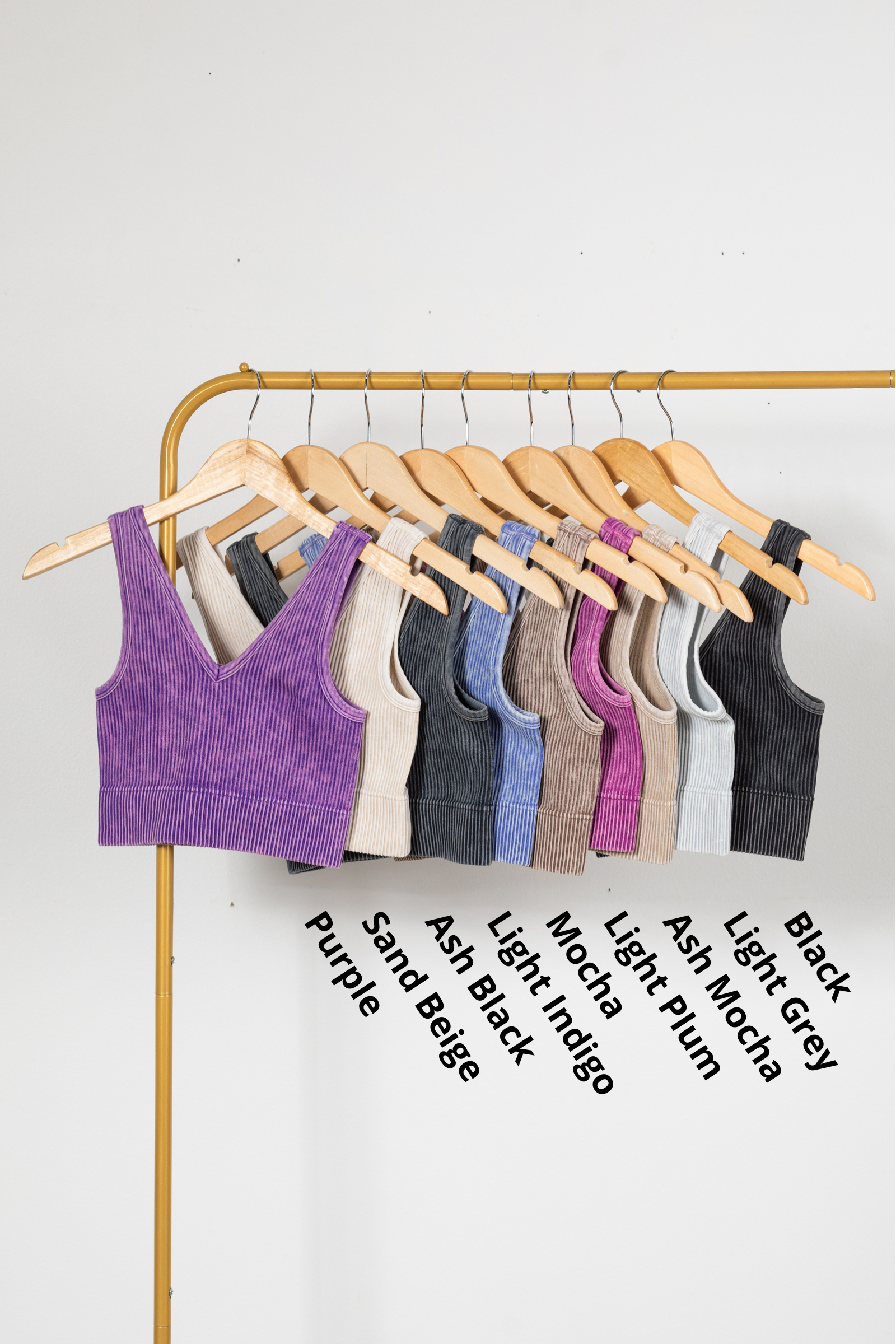 2 Way Neckline Washed Ribbed Seamless Bra