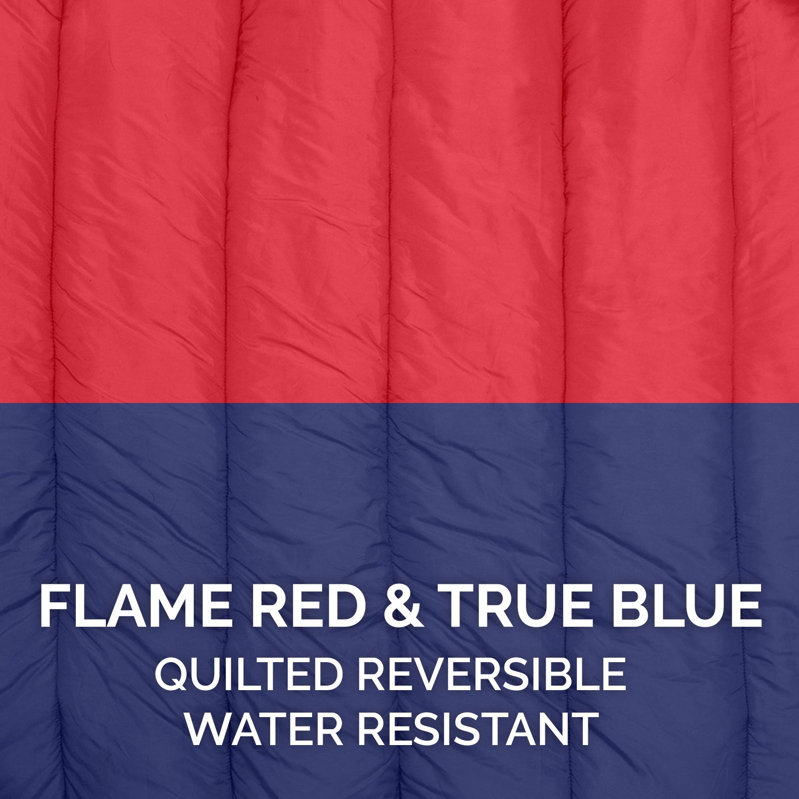 FurHaven | Trail Pup Packable Stuff Sack Travel Pillow Bed for Dogs and Cats， Flame Red and True Blue， Large