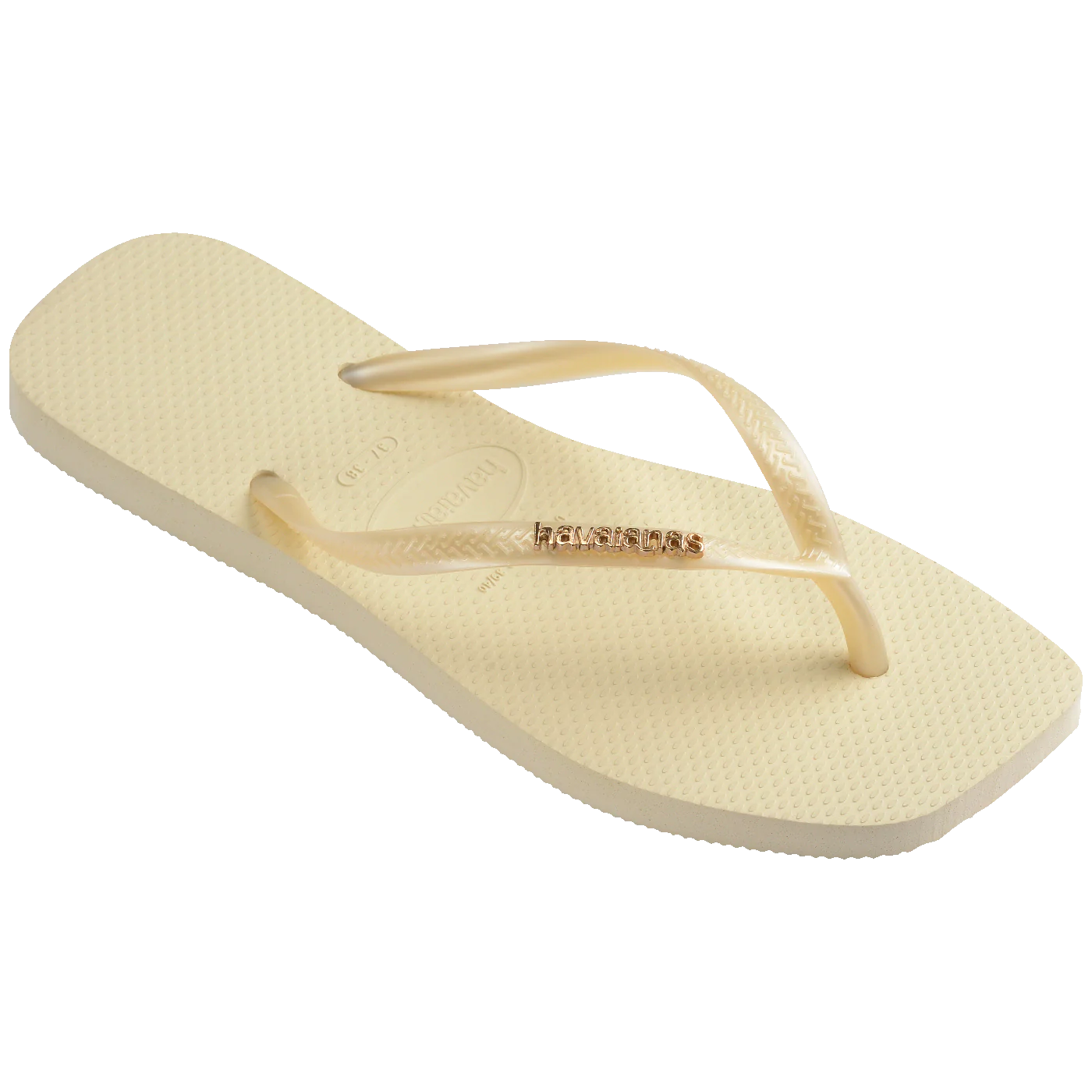 Chinelo Havaianas Slim Square Logo Metallic