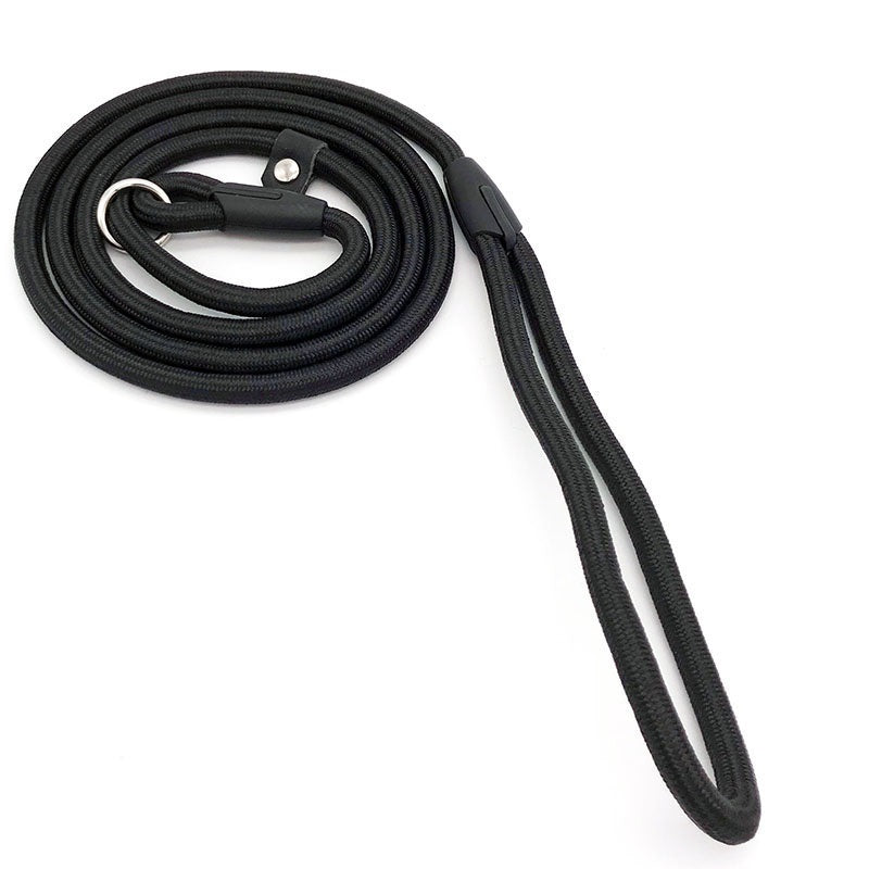 Strong Dog Nylon Adjustable Loop Slip Rope Leash Training Choke Collar 4ft Black