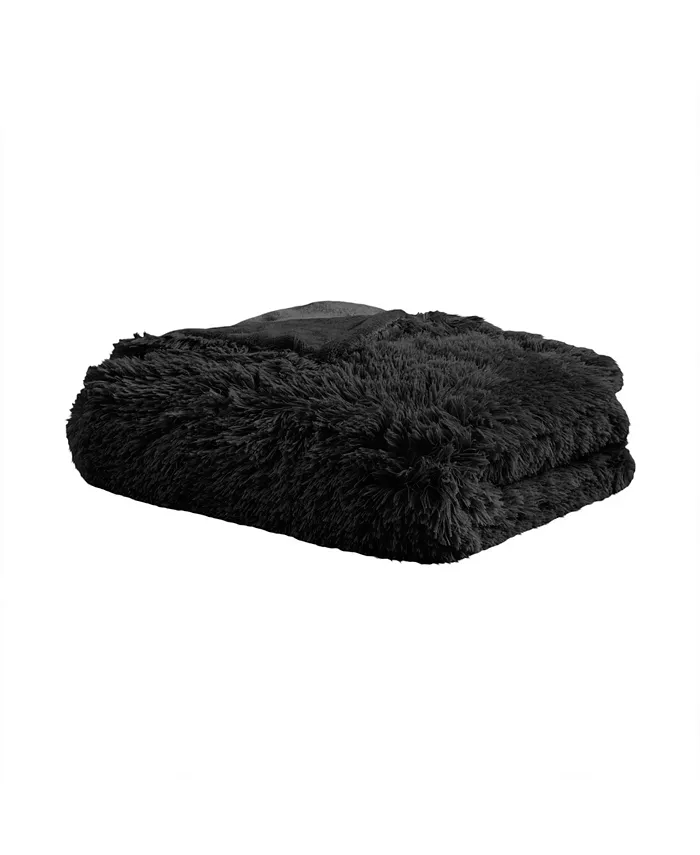 Beautyrest Malea Shaggy Faux-Fur Weighted Blanket， 18lbs